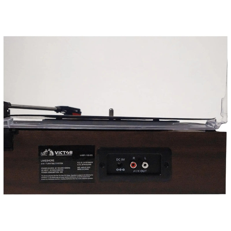 Victor Lakeshore 5-in-1 Hybrid Bluetooth Turntable System w USB and - Puck's