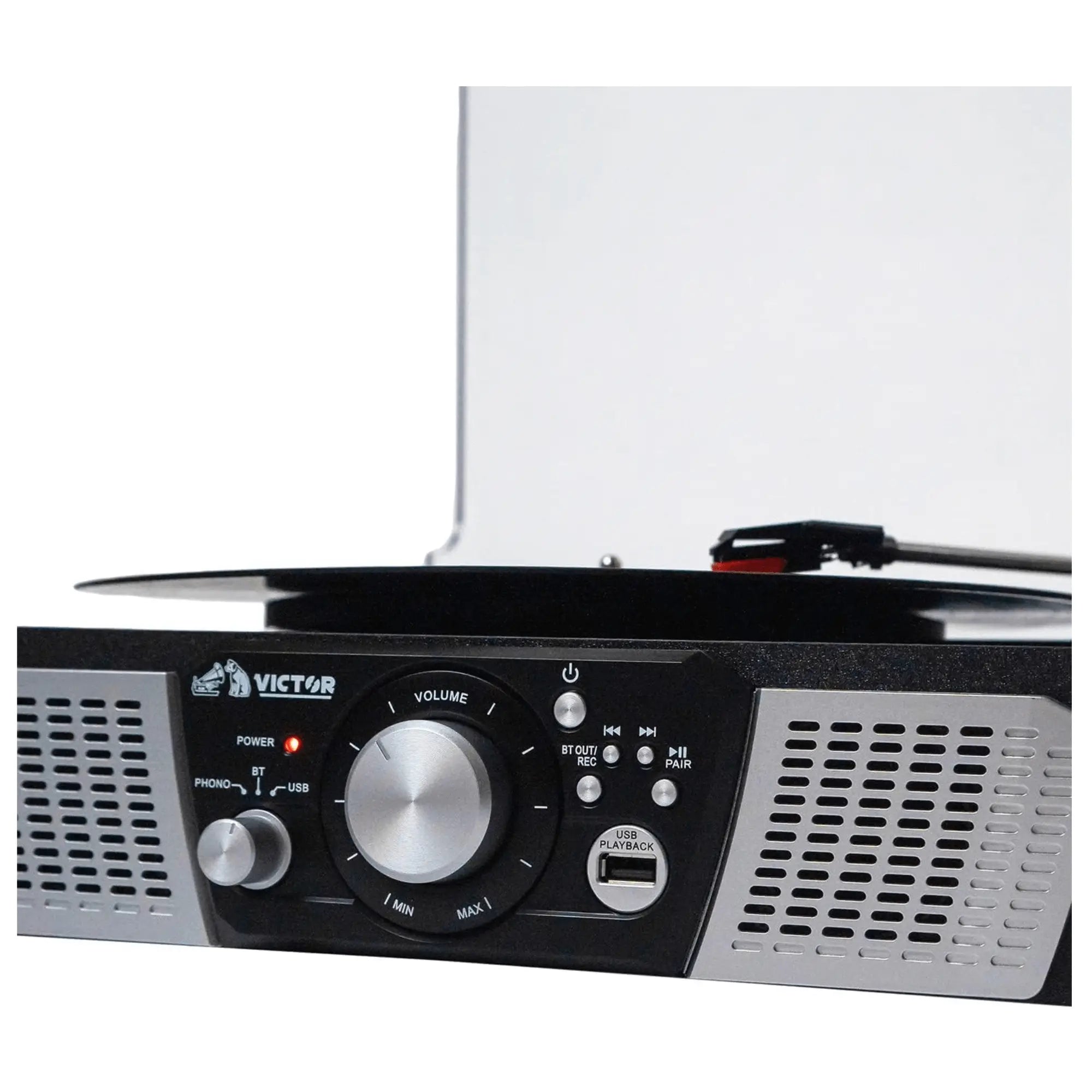 Victor Lakeshore 5-in-1 Hybrid Bluetooth Turntable System w USB and - Puck's