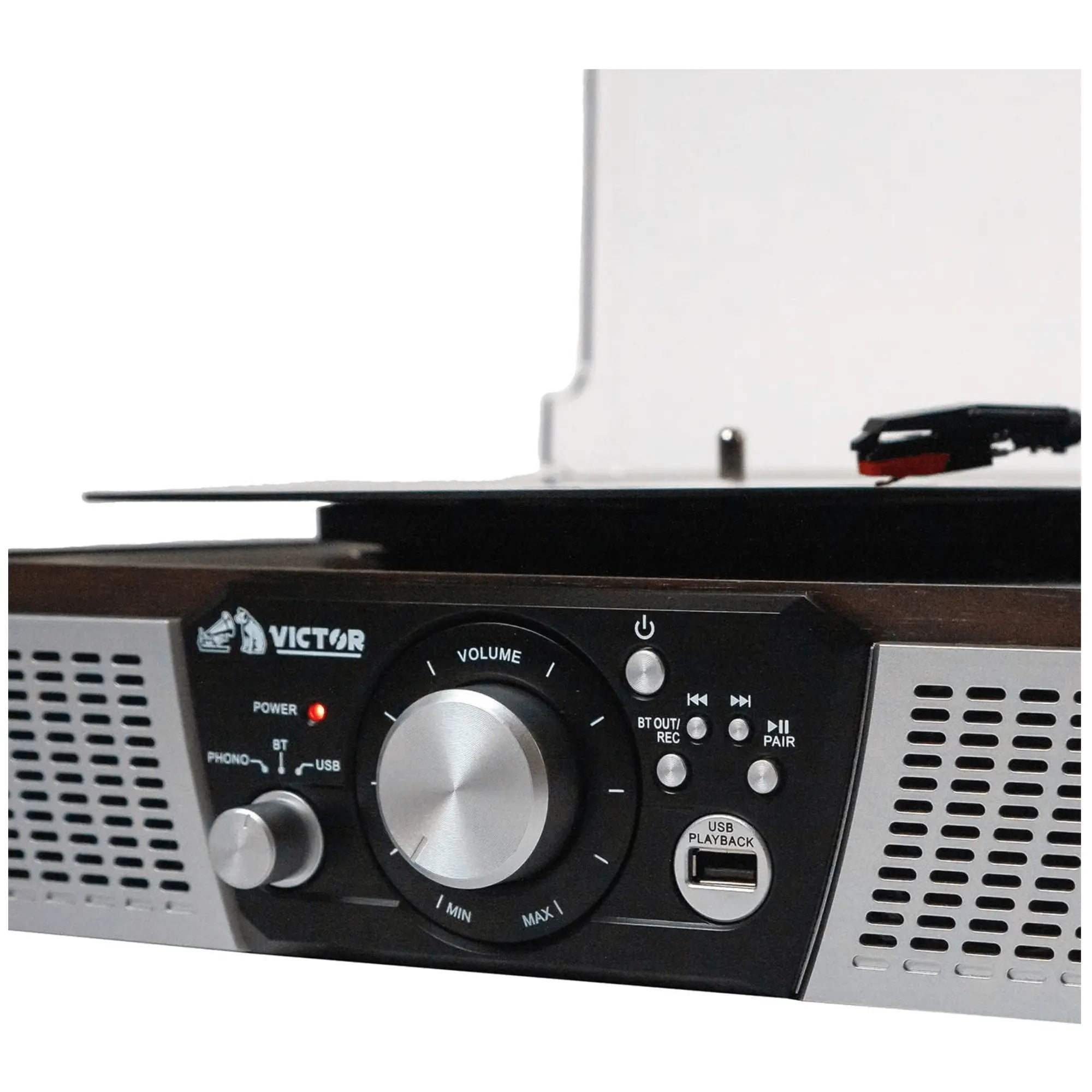 Victor Lakeshore 5-in-1 Hybrid Bluetooth Turntable System w USB and - Puck's