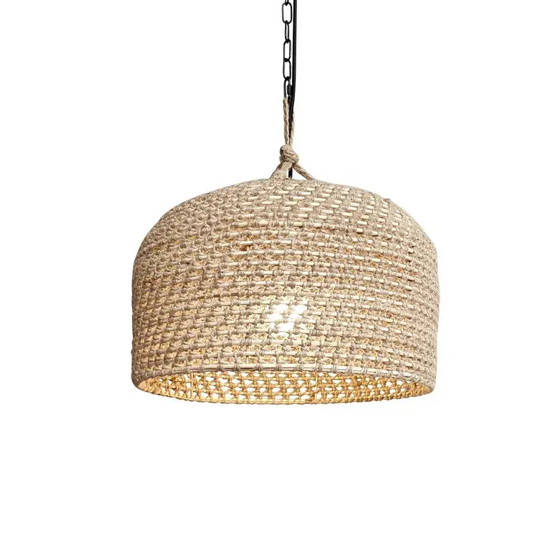 Vintage Hotel Homestay Bedroom Light Hemp Rope Woven Zen Tea Room - Puck's