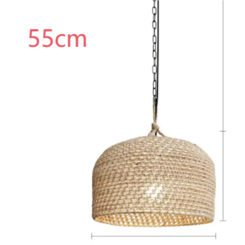 Vintage Hotel Homestay Bedroom Light Hemp Rope Woven Zen Tea Room - Puck's
