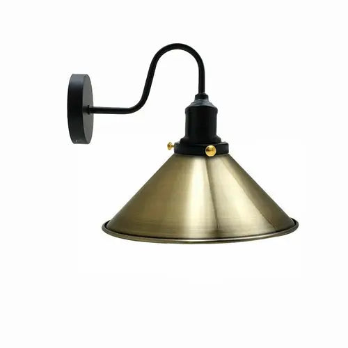Vintage Industrial Metal Cone Shade Lighting Indoor Wall Sconce Light - Puck's