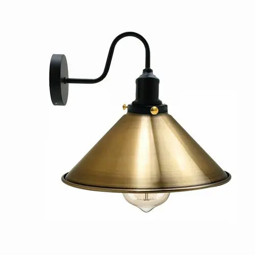 Vintage Industrial Metal Cone Shade Lighting Indoor Wall Sconce Light - Puck's