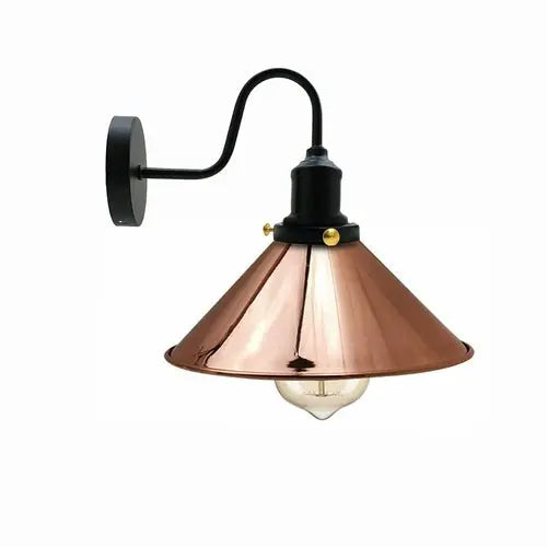 Vintage Industrial Metal Cone Shade Lighting Indoor Wall Sconce Light - Puck's