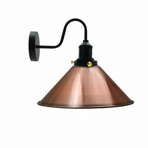 Vintage Industrial Metal Cone Shade Lighting Indoor Wall Sconce Light - Puck's