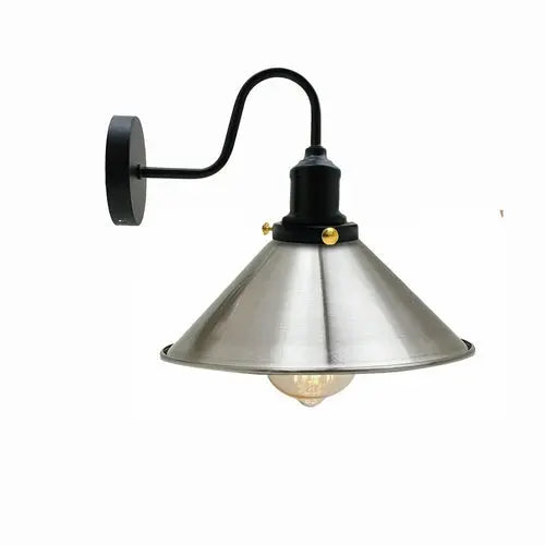 Vintage Industrial Metal Cone Shade Lighting Indoor Wall Sconce Light - Puck's