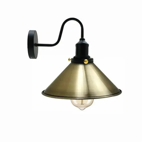 Vintage Industrial Metal Cone Shade Lighting Indoor Wall Sconce Light - Puck's