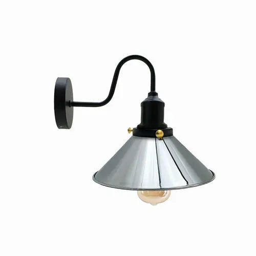 Vintage Industrial Metal Cone Shade Lighting Indoor Wall Sconce Light - Puck's