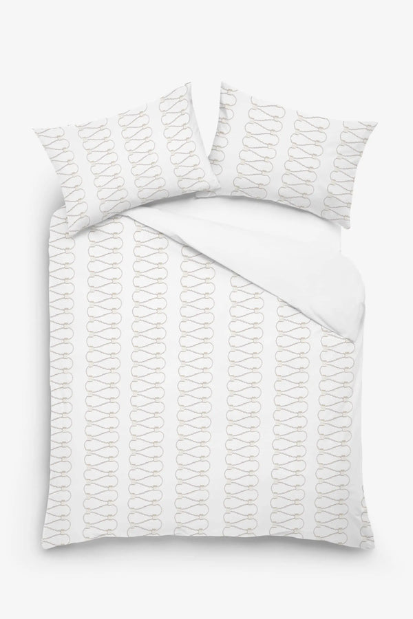 Vivienne - 3 Piece Crewel Embroidered Duvet Set | Linen Cotton Mix | - Puck's