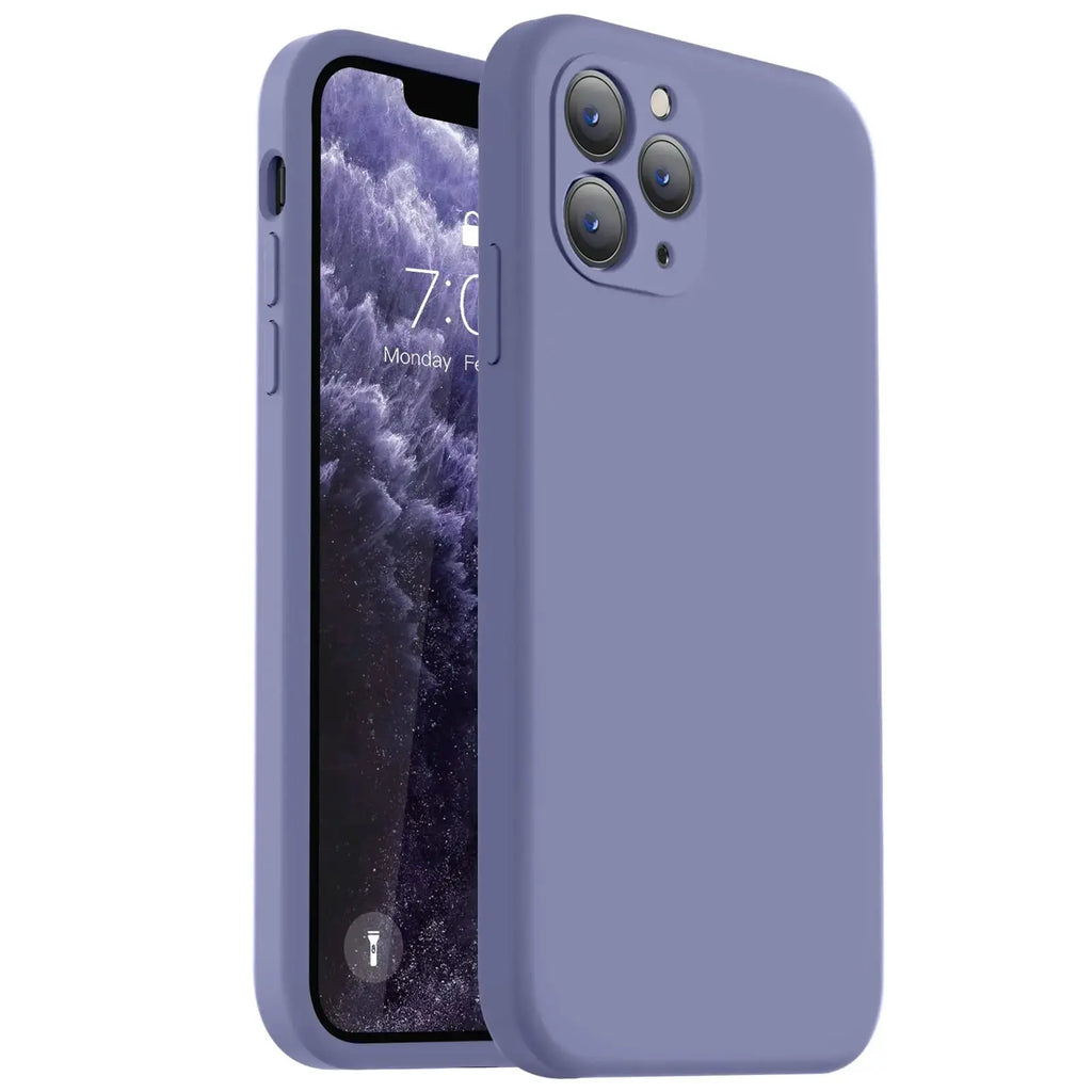 Vooii Compatible with iPhone 11 Case, Upgraded Liquid Silicone with [Flat Edges] [Camera Protection] [Soft Anti-Scratch Microfiber Lining] Phone Case for iPhone 11 6.1 inch - Black - Puck's