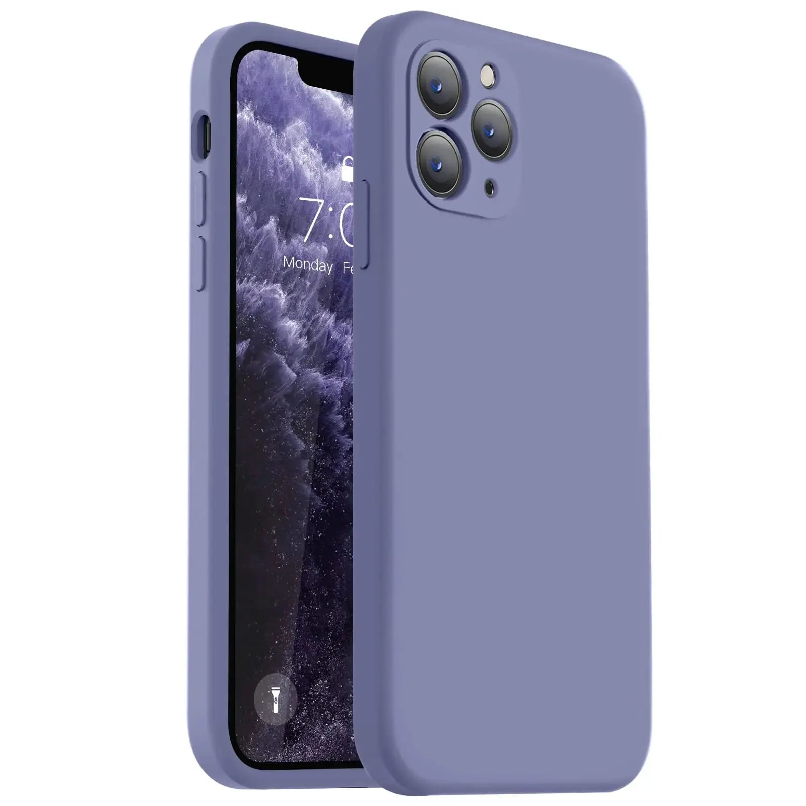 Vooii Compatible with iPhone 11 Case, Upgraded Liquid Silicone with [Flat Edges] [Camera Protection] [Soft Anti-Scratch Microfiber Lining] Phone Case for iPhone 11 6.1 inch - Black - Puck's