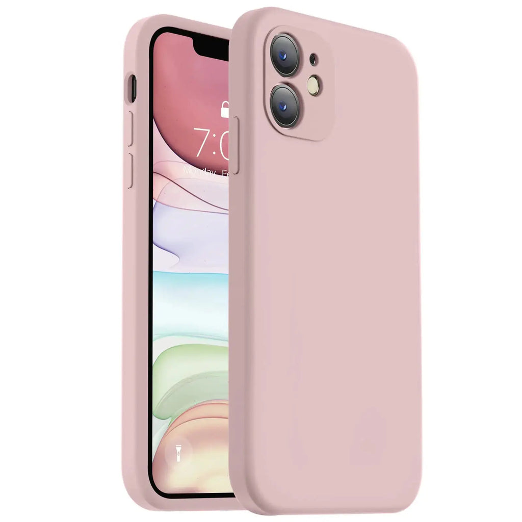 Vooii Compatible with iPhone 11 Case, Upgraded Liquid Silicone with [Flat Edges] [Camera Protection] [Soft Anti-Scratch Microfiber Lining] Phone Case for iPhone 11 6.1 inch - Black - Puck's