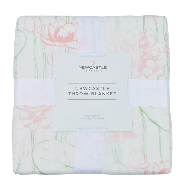 Water Lily Bamboo Throw Blanket - Puck's