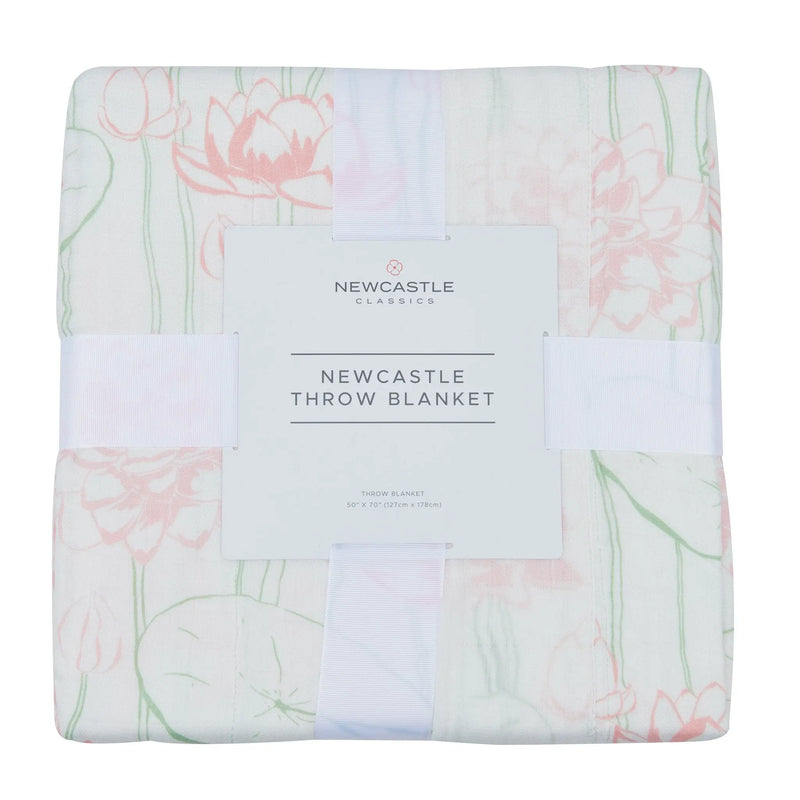 Water Lily Bamboo Throw Blanket - Puck's