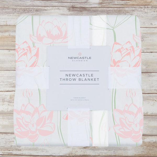 Water Lily Bamboo Throw Blanket - Puck's