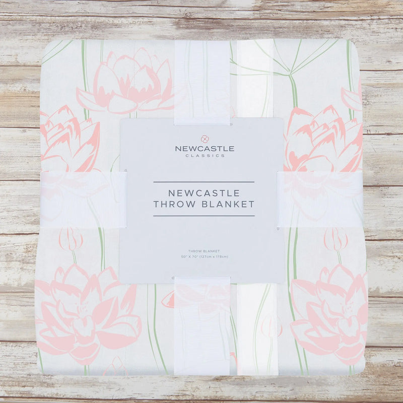 Water Lily Bamboo Throw Blanket - Puck's