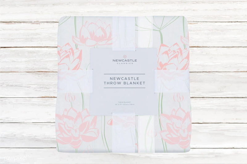 Water Lily Bamboo Throw Blanket - Puck's