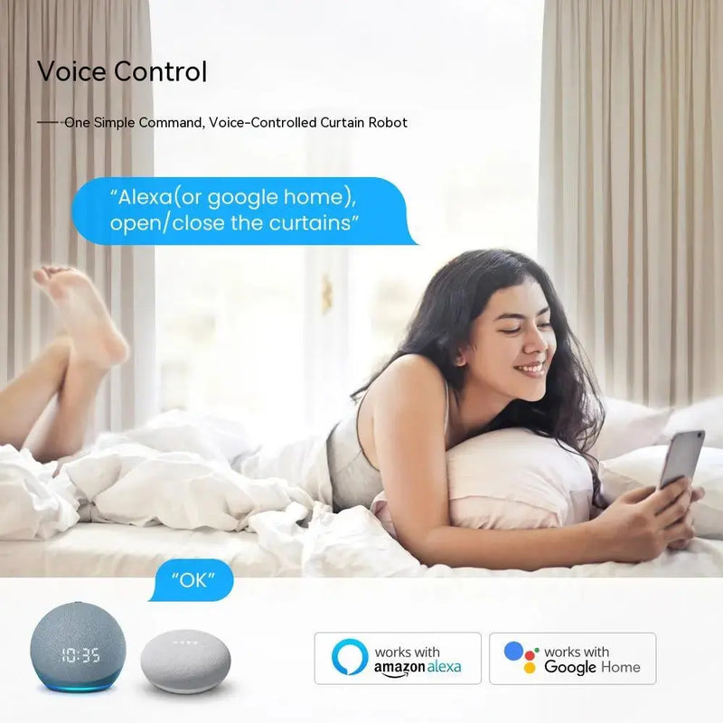 WiFi Curtain Robot Smart Home Electric Curtain - Puck's