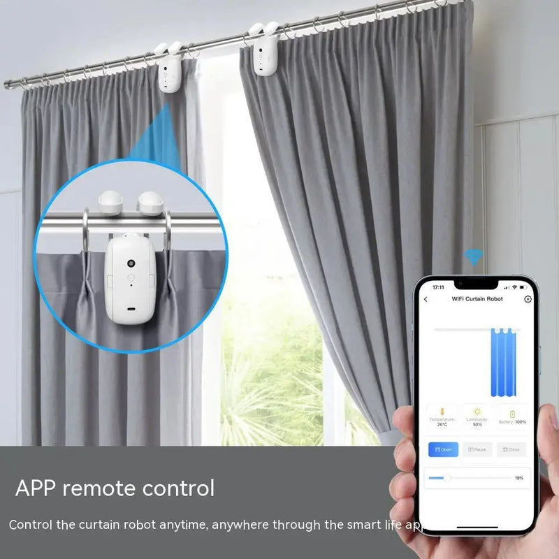 WiFi Curtain Robot Smart Home Electric Curtain - Puck's