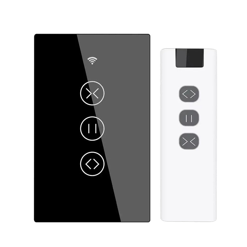 Wifi RF433 Smart Touch Curtain Roller Blinds Motor Switch Tuya Smart Life App Remote Control Work with Alexa Google Home US - Puck's
