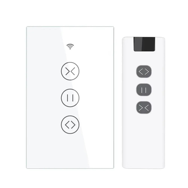 Wifi RF433 Smart Touch Curtain Roller Blinds Motor Switch Tuya Smart Life App Remote Control Work with Alexa Google Home US - Puck's