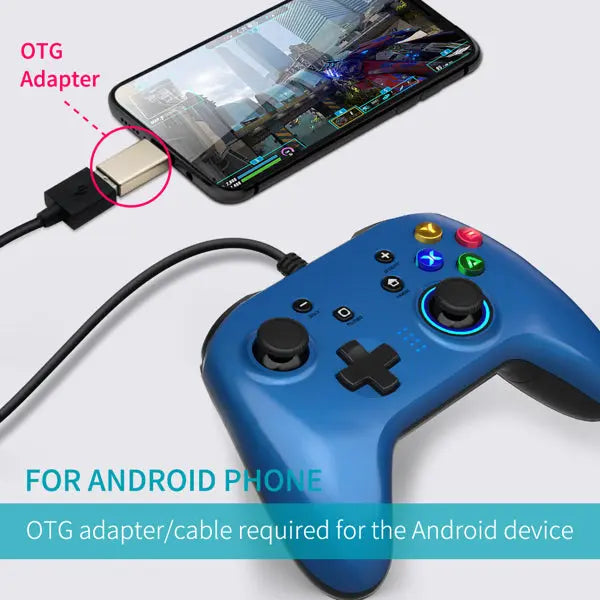 Wired Gaming Controller Joystick Gamepad with Dual-Vibration - Puck's
