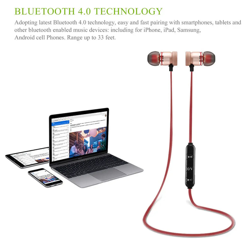 Wireless Bluetooth 4.0 Headset Sports Earphones - Puck's
