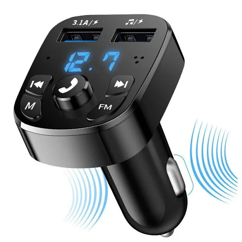 Wireless Car Bluetooth FM Transmitter MP3 Audio USB Charger Adapter - Puck's