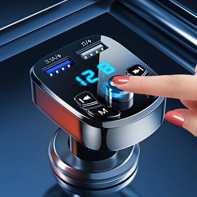 Wireless Car Bluetooth FM Transmitter MP3 Audio USB Charger Adapter - Puck's