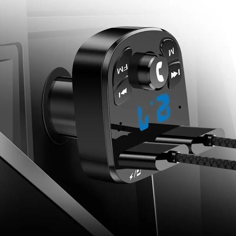 Wireless Car Bluetooth FM Transmitter MP3 Audio USB Charger Adapter - Puck's