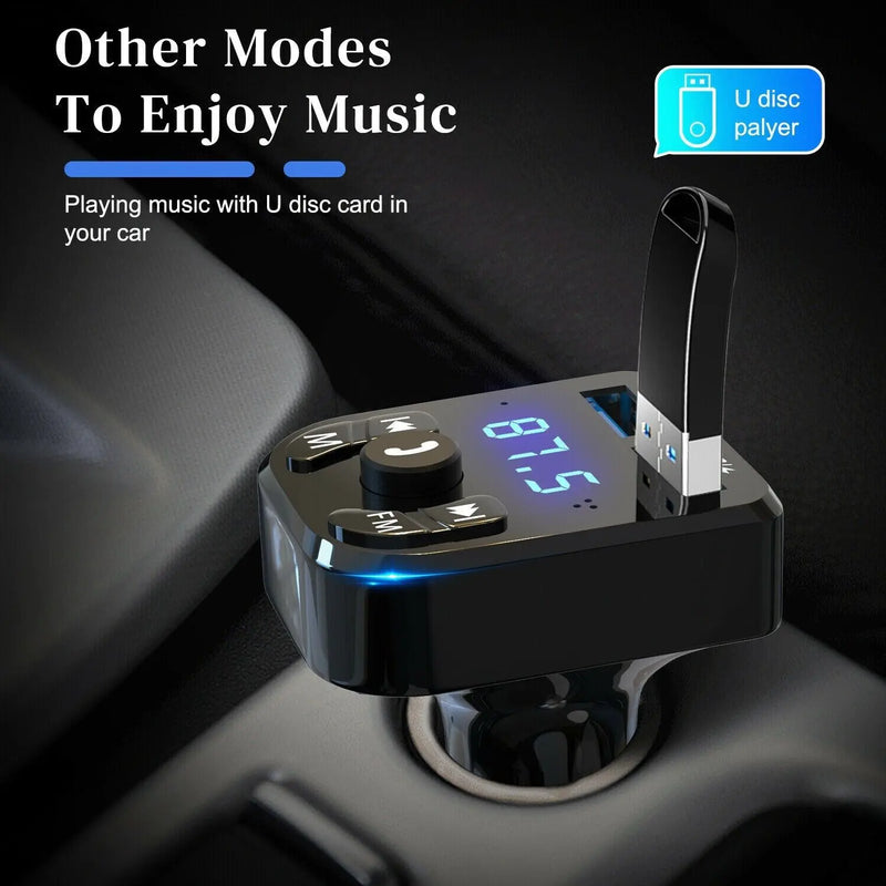 Wireless Car Bluetooth FM Transmitter MP3 Audio USB Charger Adapter - Puck's