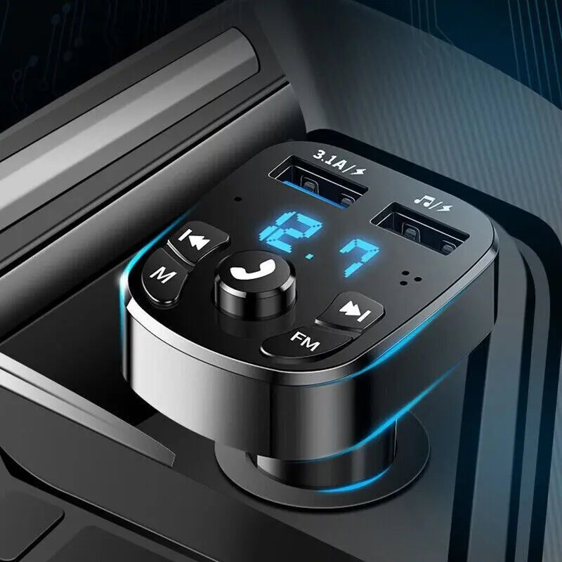 Wireless Car Bluetooth FM Transmitter MP3 Audio USB Charger Adapter - Puck's