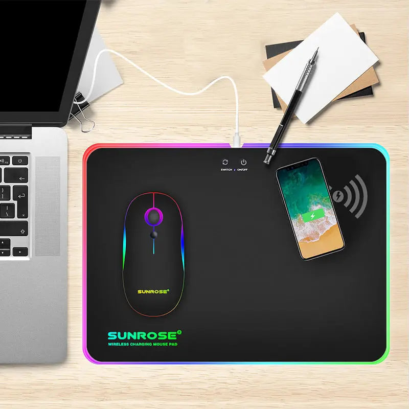 Wireless Charging Luminous Mouse Pad - Puck's