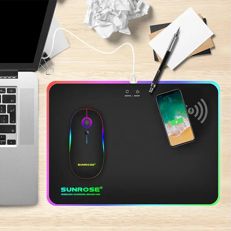 Wireless Charging Luminous Mouse Pad - Puck's