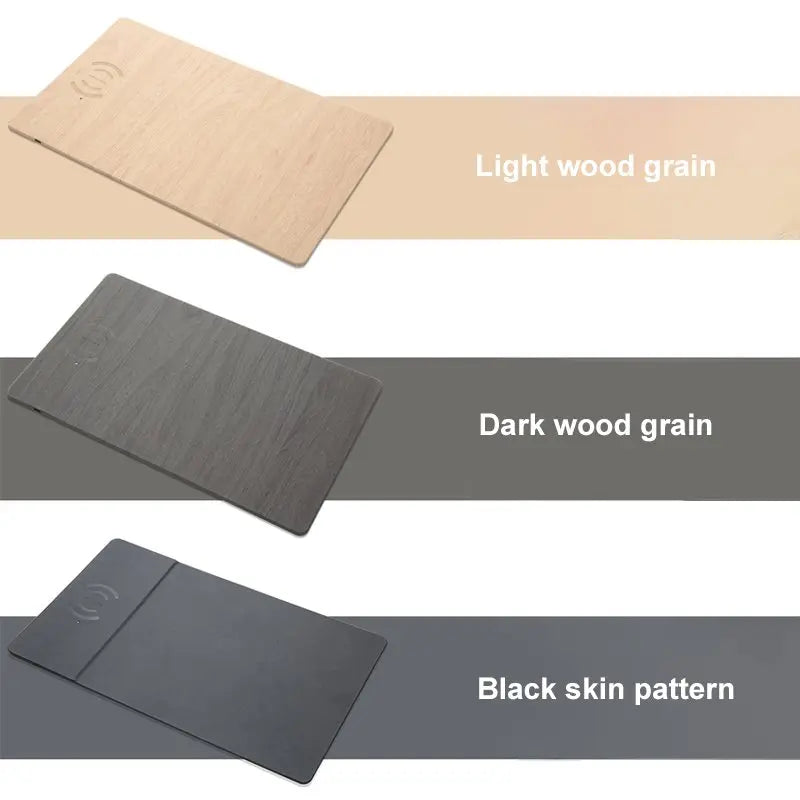 Wood Grain Wireless Charging Mouse Pad - Puck's