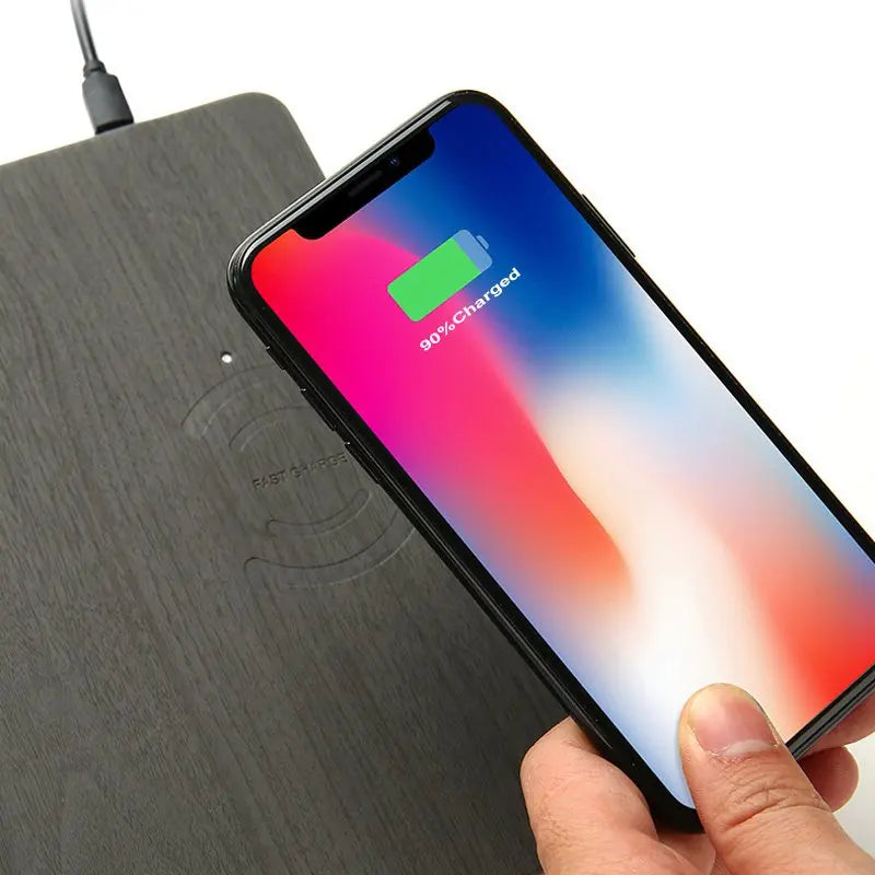 Wood Grain Wireless Charging Mouse Pad - Puck's