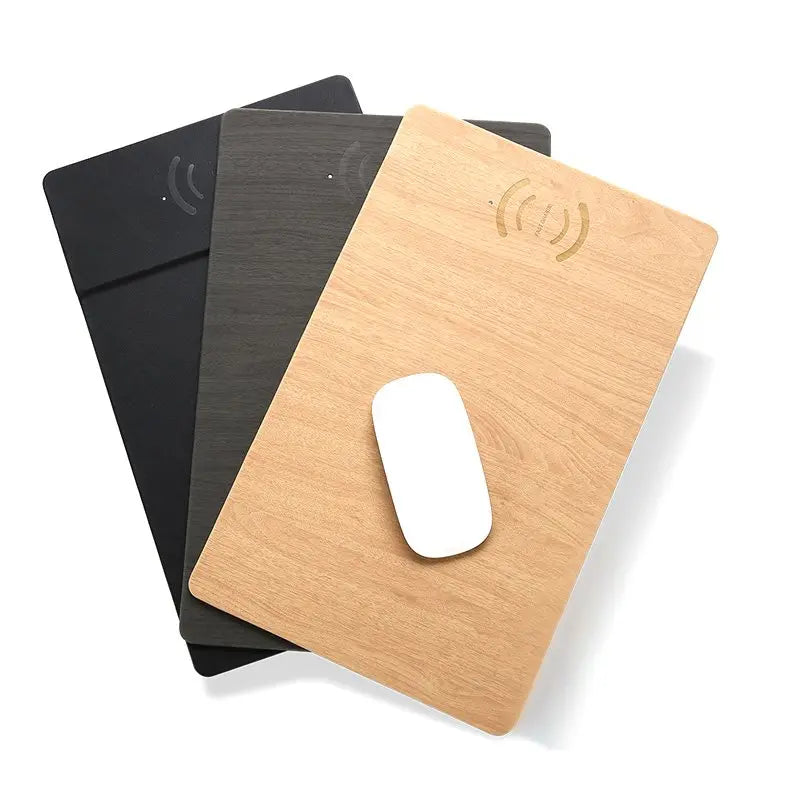 Wood Grain Wireless Charging Mouse Pad - Puck's