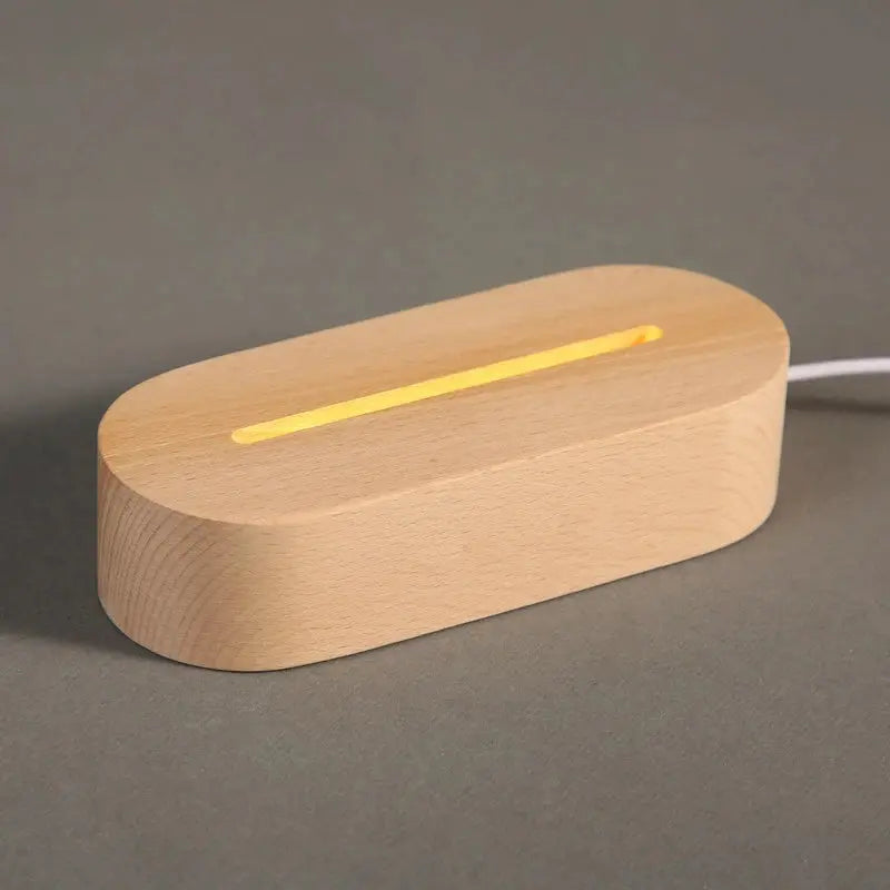 Wood Table Lamp Night Light with Message Board Girl Bedroom Decor - Puck's
