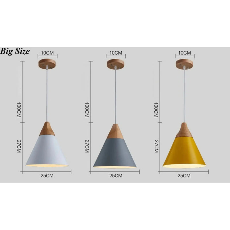 Wooden Funnel Pendant Lights - Puck's