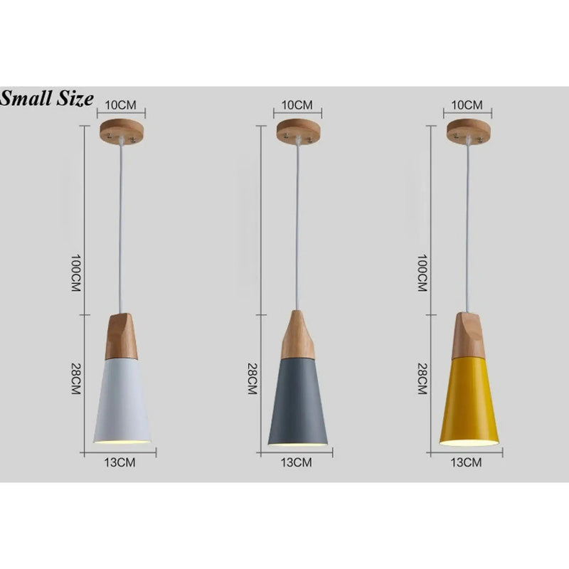 Wooden Funnel Pendant Lights - Puck's