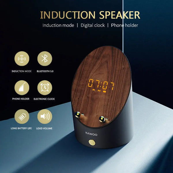 Wooden Speaker Smart Induction Speaker Phone Holder - Puck's
