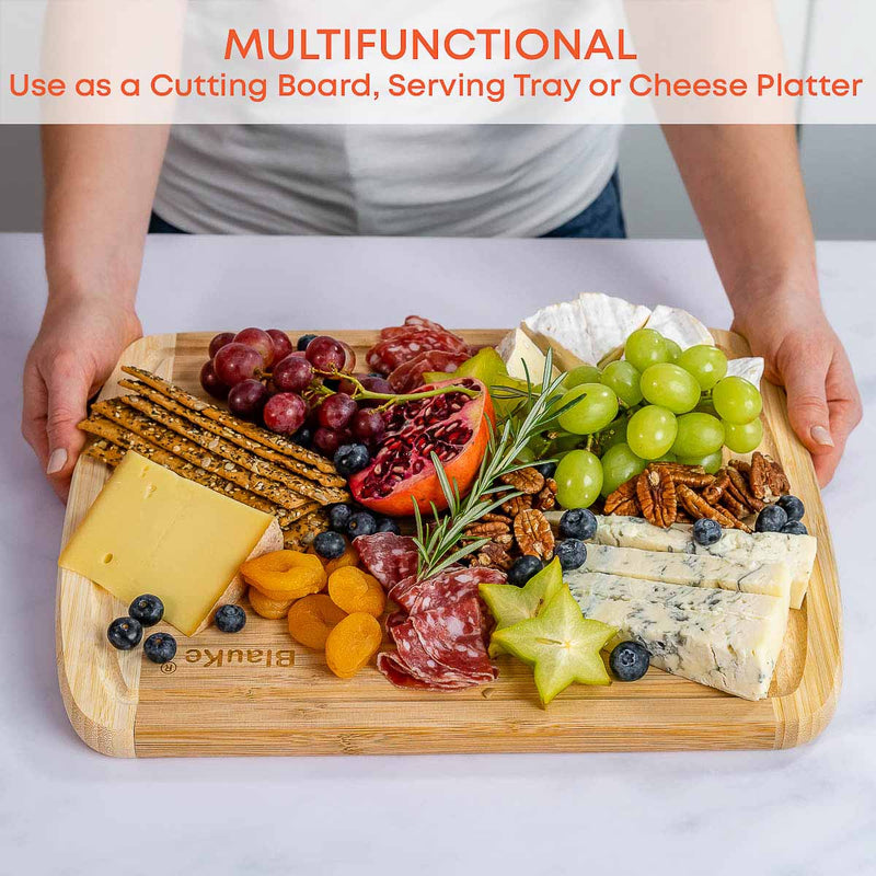 Large Wood Cutting Board for Kitchen 14x11 inch - Chopping Board - Puck's
