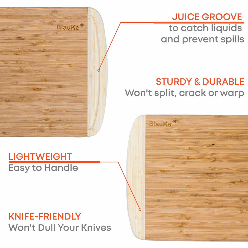 Large Wood Cutting Board for Kitchen 14x11 inch - Chopping Board - Puck's