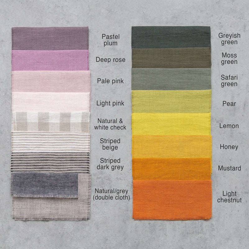 Woodrose linen curtain with pleating tape - Puck's