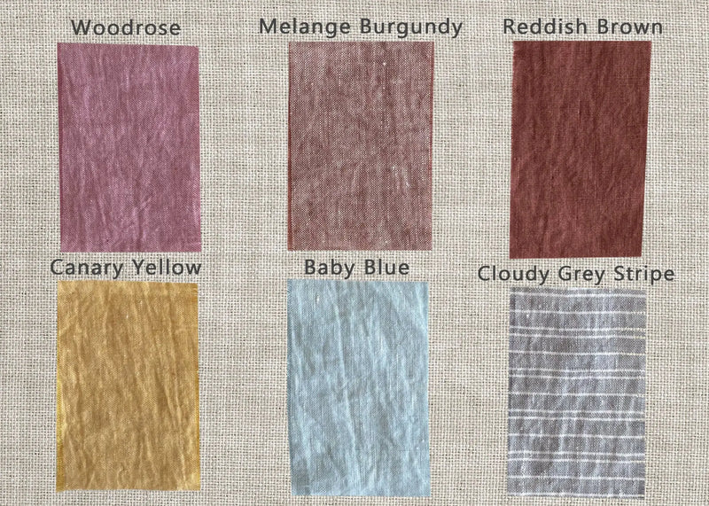 Woodrose linen curtain with pleating tape - Puck's
