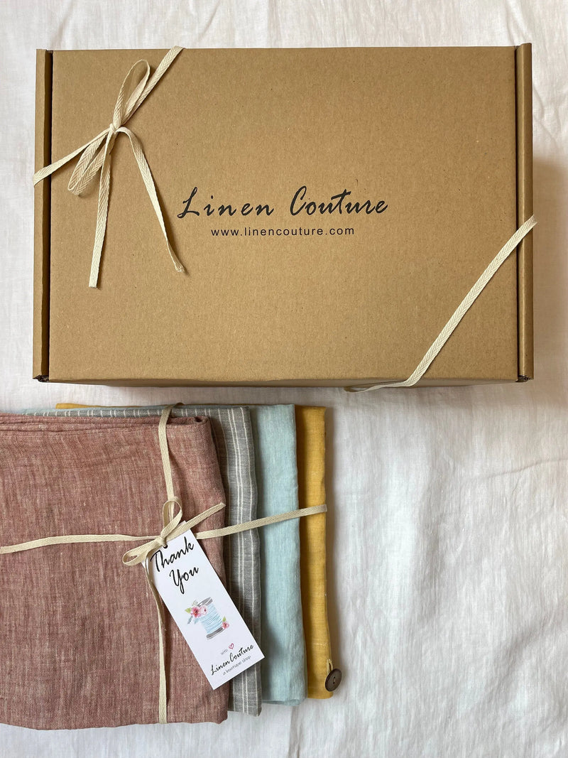 Woodrose linen curtain with pleating tape - Puck's