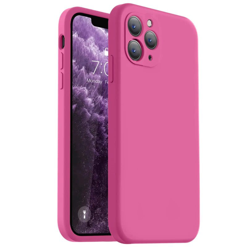 Vooii Compatible with iPhone 11 Case, Upgraded Liquid Silicone with [Flat Edges] [Camera Protection] [Soft Anti-Scratch Microfiber Lining] Phone Case for iPhone 11 6.1 inch - Black - Puck's