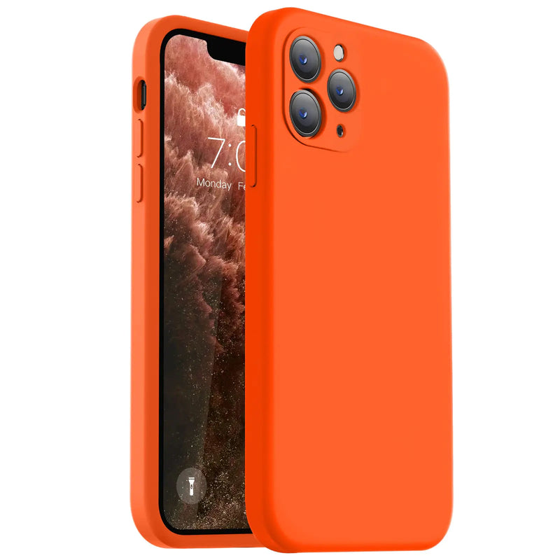 Vooii Compatible with iPhone 11 Case, Upgraded Liquid Silicone with [Flat Edges] [Camera Protection] [Soft Anti-Scratch Microfiber Lining] Phone Case for iPhone 11 6.1 inch - Black - Puck's