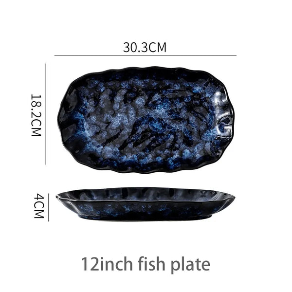Retro Porcelain Dinner Plates - Puck's