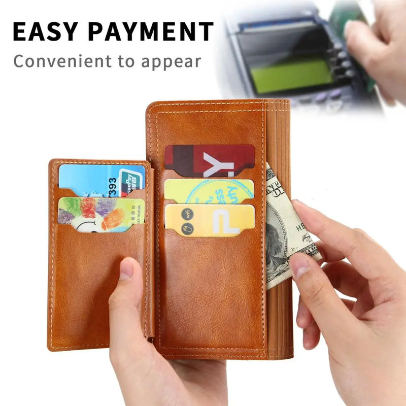 Zipper Wallet Flip Case For iPhone With Wireless Charging Support - Puck's